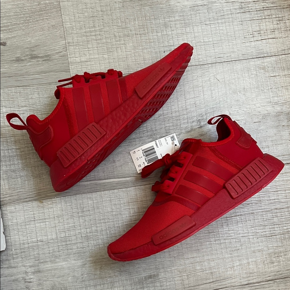 Adidas NMD R1 All-Red Sneakers 9.5